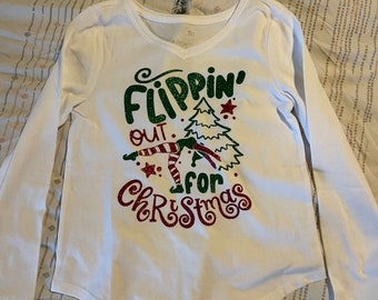 Flippin For Christmas Shirt (allegria, caduta, ginnastica)