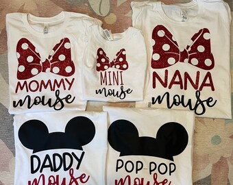 Famiglia Disney Vacanze Abbinate Camicie di Famiglia Topolino e Minnie