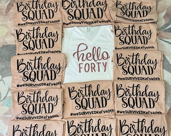 Adult Hello Forty Camicia per il 40° Compleanno