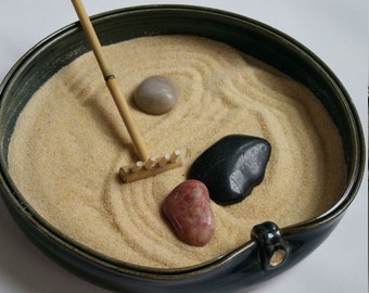 Sand Garden,Bonseki,Kanshoniwa,Tabletop Meditation,Mothers Day,Sand Pattern,Contemplation,Japanese Rock Garden,Tabletop Garden,