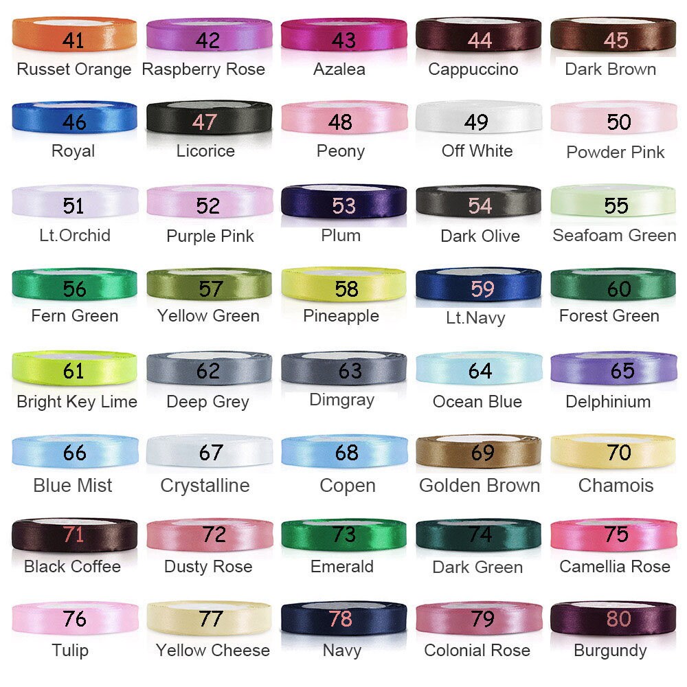 25 Yards Satin Ribbon Roll 3/2 38mm SingleSided Etsy