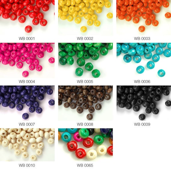 400pcs Approx 30g Wooden Spacer Wood Beads Rondelle 3x6mm WBSET04B
