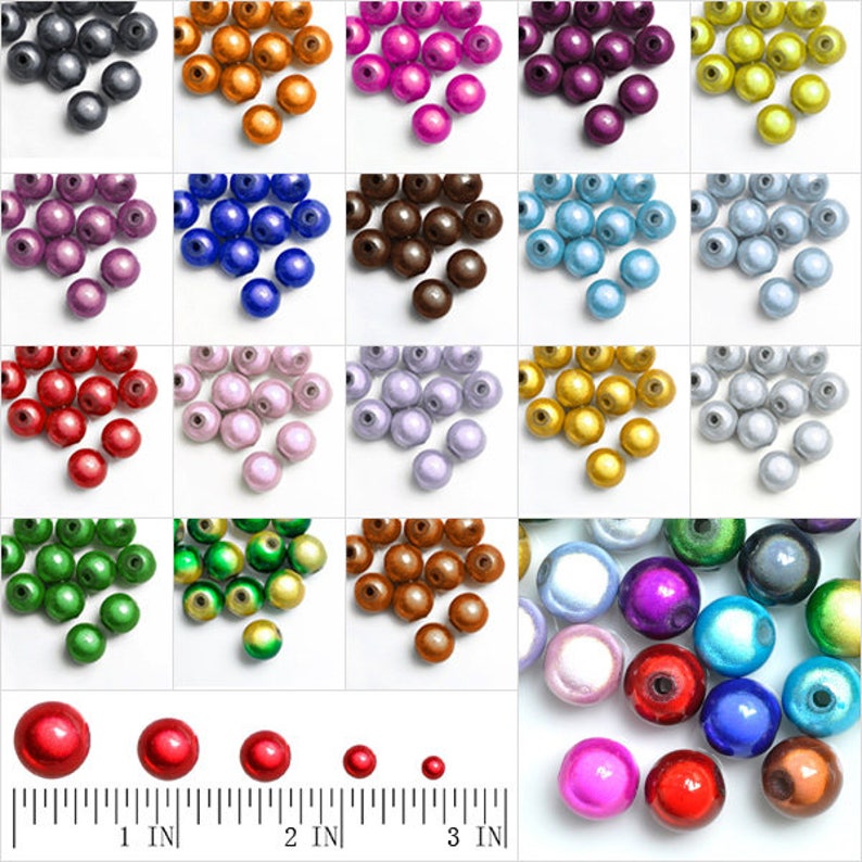 TOP QUALITY PLATED ACRYLIC BEADS MIXED COLOURS choose 10mm 12mm 14mm