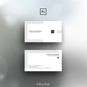 Modello Di Biglietto Da Visita Per Il File Adobe Photoshop Etsy