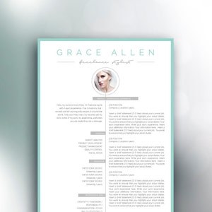 Resume Template 3 page / CV Template + Cover Letter / Instant Download for MS Word / &quot;Grace&quot;