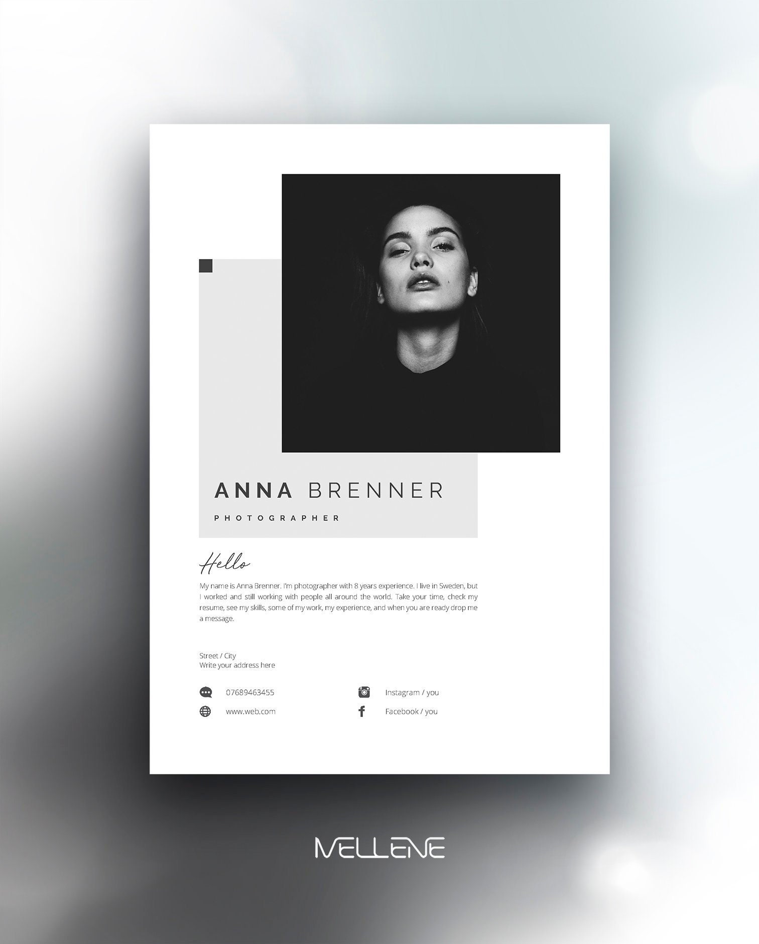 Resume Template 5 page / CV Template Cover Letter / Instant Etsy