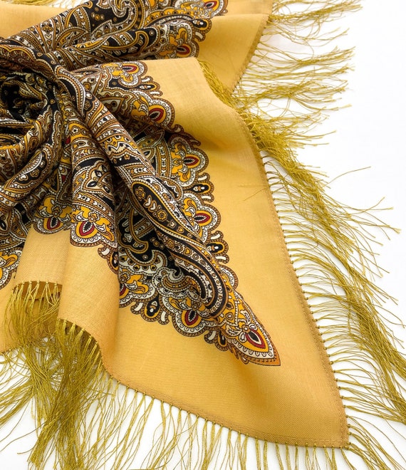 Authentic Russian Pavlov Possad wool scarf shawl … - image 6