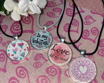Pendentif Saint-Valentin, Collier, Saint-Valentin, Cœurs, Amour, Toi et moi, Soyez ma Saint-Valentin, Amour tout autour, Romantique, Cadeau d’anniversaire, Saint-Valentin