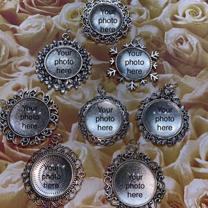 Vintage Silver Pendant, Custom Personalized Keychain or necklace, Memorial, Memory, Loved one, Family, Pet, Photo Keychain, Photo Necklace