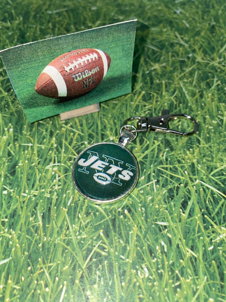 Football Keychain Silvergiftnfl NY Jets Dallas Cowboys Etsy