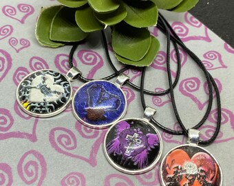 Pendentif valentine, collier, valentine, coeurs, amour, coeurs gothiques, Valentine de Goth, romantique, cadeau d’anniversaire, jour de Valentine, VDay, V-Day