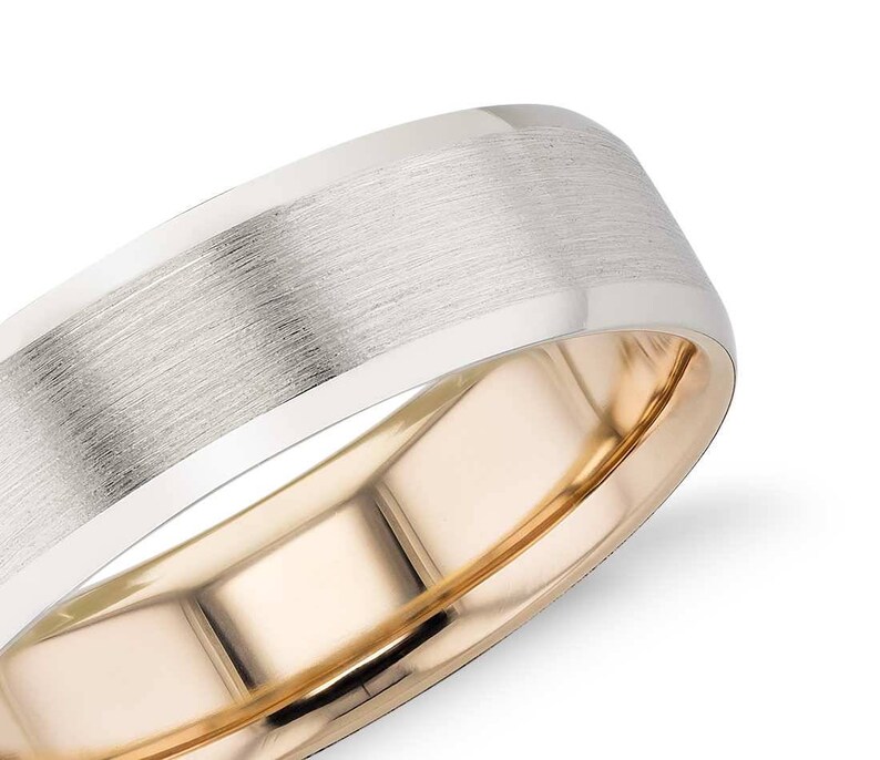 Men's Modern Comfort Fit Wedding Ring 6mm Wide Matte Etsy