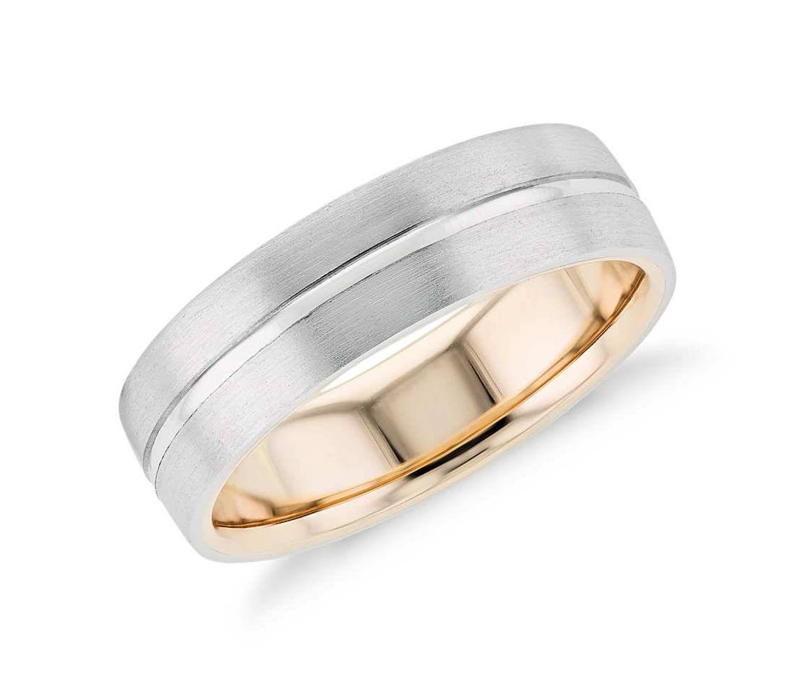 Men's Matte Inlay Wedding Ring 6mm Wide Wedding Ring | Etsy