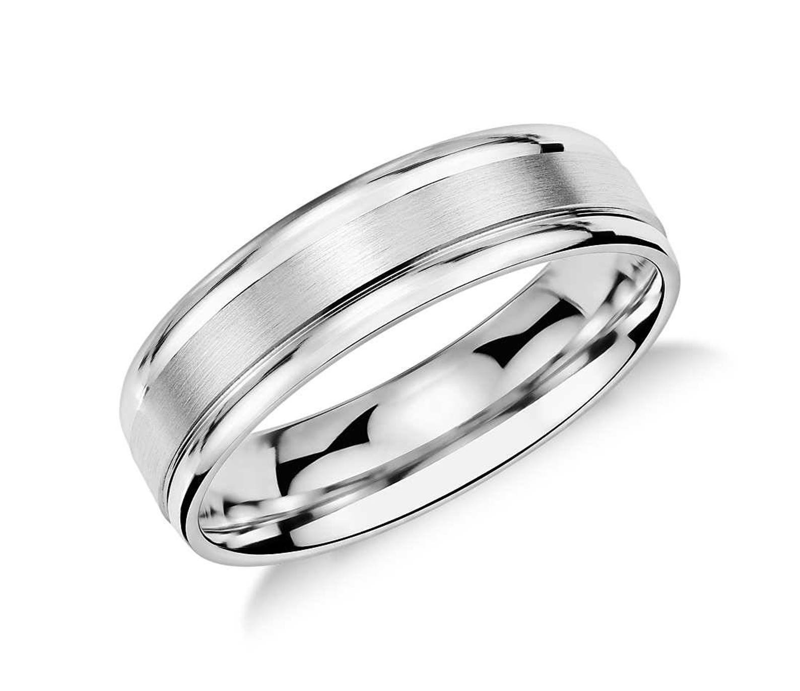 Men's 6mm Brushed Inlay Wedding Ring Men's Modern Etsy