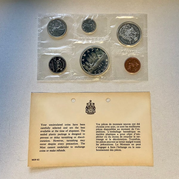 1963 Canadian coin set of 6, coin set, rare coins, vintage coins