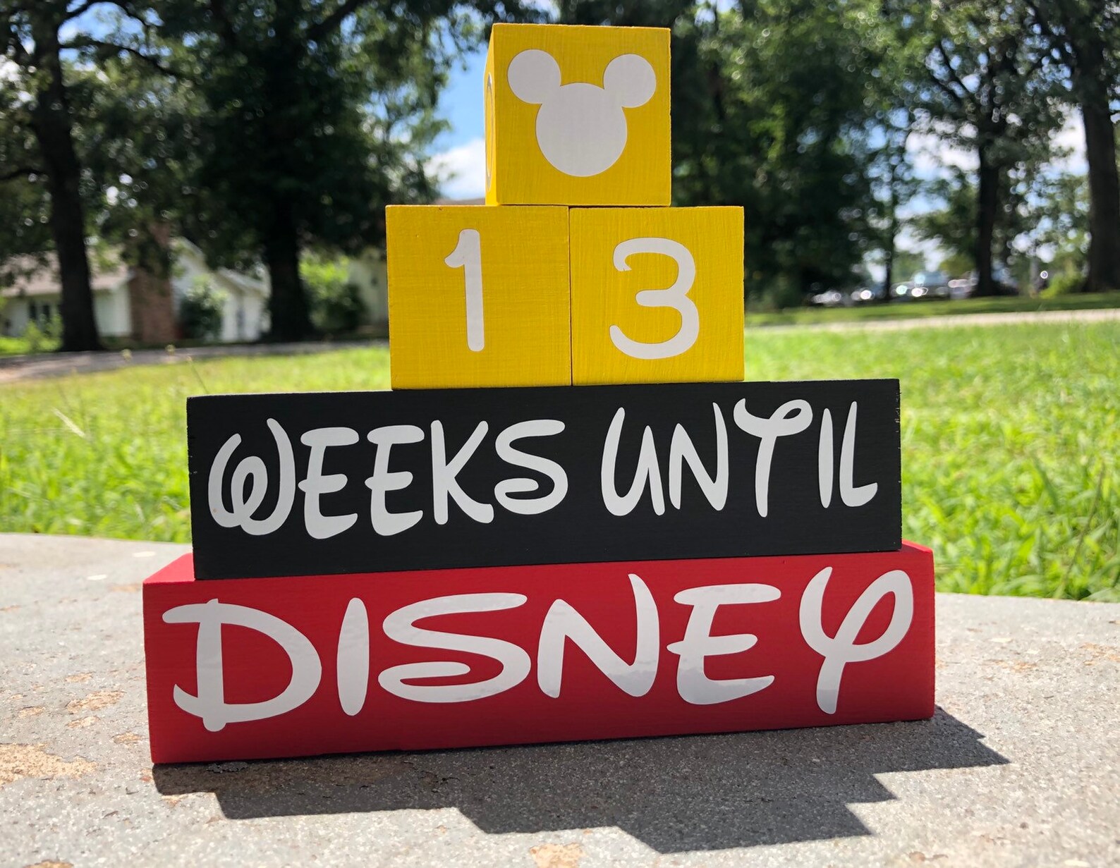 2-sided Disney Countdown Blocks Vacation Countdown - Etsy