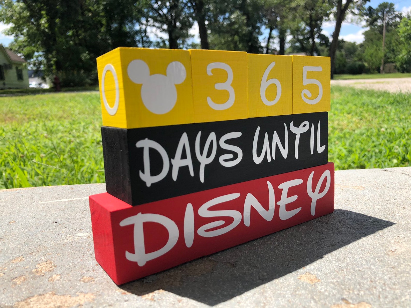 2-sided Disney Countdown Blocks Vacation Countdown - Etsy