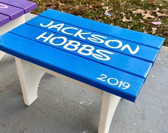Personalized Toddler Step Stool: Engraved Nursery Decor, Kids Furniture