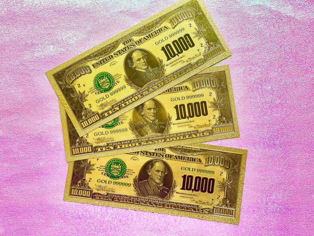 Gold 10000 Dollar Bill Placeholder 10K Cash Placeholder Etsy gold-10000-dollar-bill-placeholder-10k-cash-placeholder-etsy
