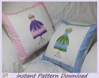 Flora Cushion Cover. Instant Download PDF Design