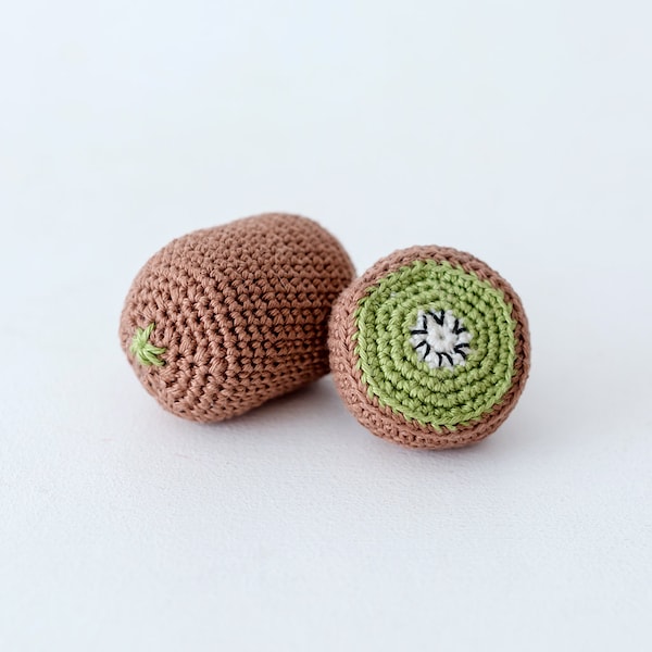 Kiwi -fruits exotique au crochet - dînette - marchande- accessoire de cuisine pour enfants - jeux d'imitation