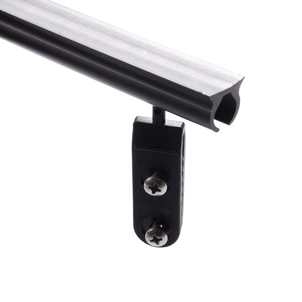 Curtain Hanging Track System w/ Ball Carriers & Screws, PVC Extruded