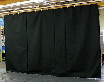 Black Stage Curtain/Backdrop/Partition, 10'H x 25'W, Non-FR, Free Shipping, Custom Sizes Available!
