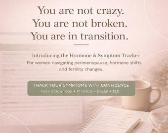 Hormon & symmpmt tracker| Perimenopause, Hormonelles Ungleichgewicht, Fruchtbarkeit, Frauen Wellness Journal PDF