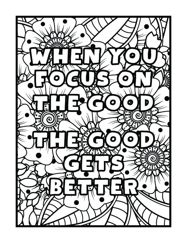 Inspirational coloring book | Etsy