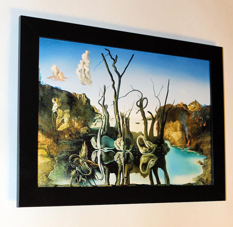 Salvador Dali Swans reflecting in elephants Etsy