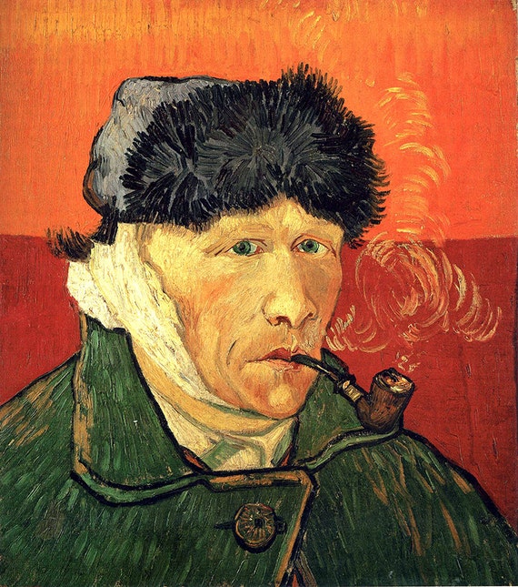VINCENT VAN GOGH Painting Poster or Canvas Print /"Self Portrait/"