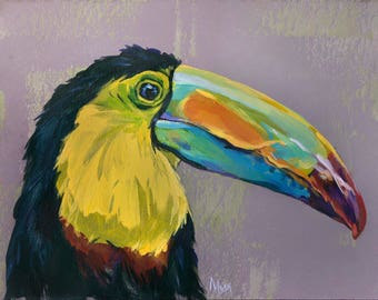 Toucan Print, Tropical Bird Print, Toucan Poster, Wall Art Print, Nursery Decor, Toucan Painting, Toucan Decor, Toucan Artwork, Animal print