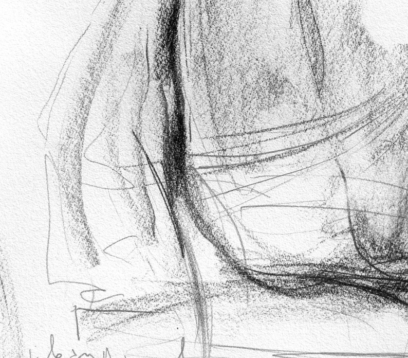 Charcoal Nude Sketch Original Drawing Nude Woman Sketch - Etsy