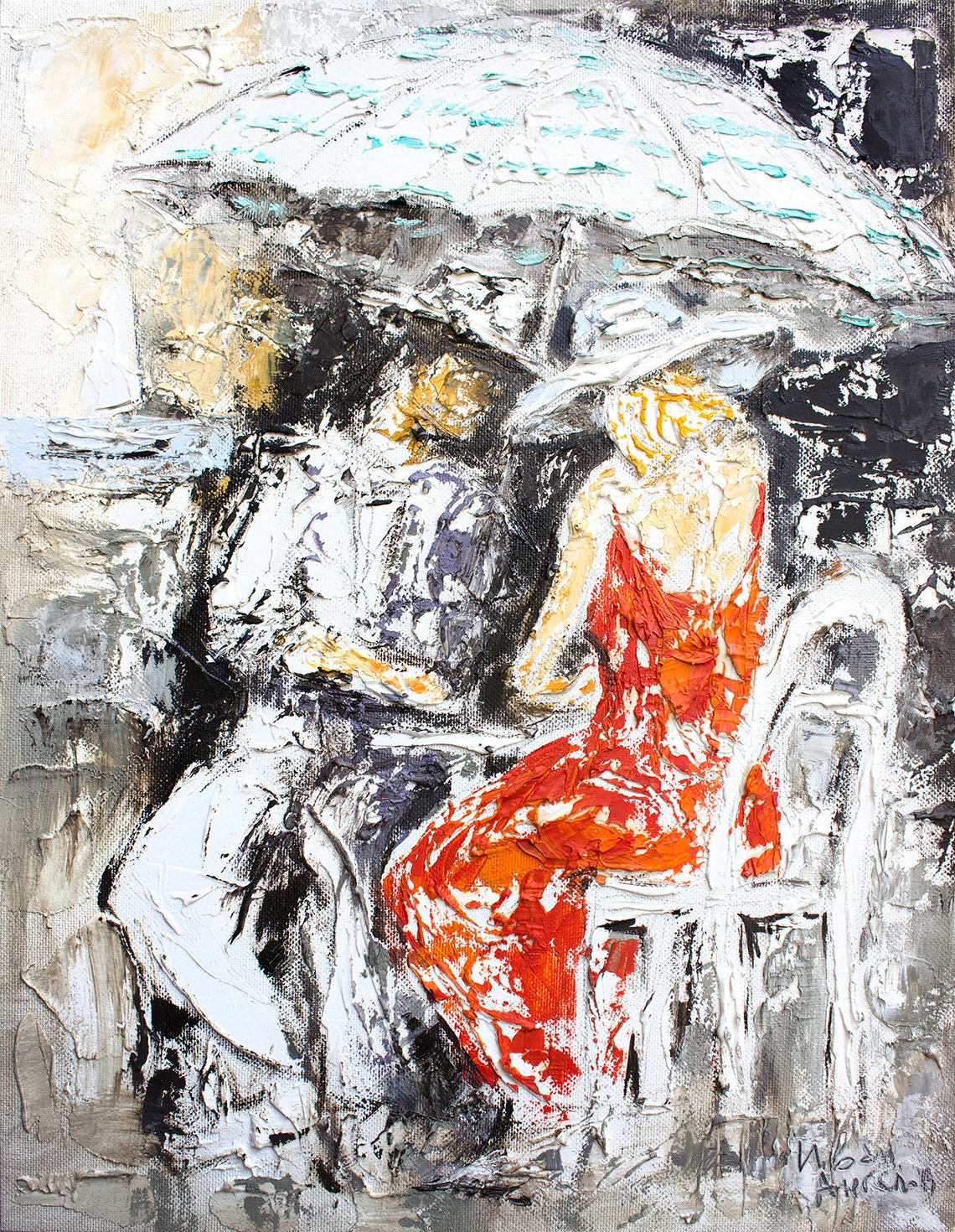 Couple Wall Art Man Woman Print Valentines Gift Umbrella - Etsy