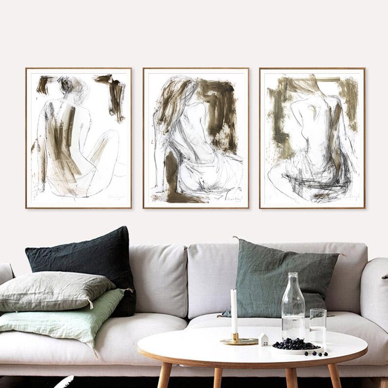 Bedroom Wall Decor Set Monochrome Wall Art Black White | Etsy