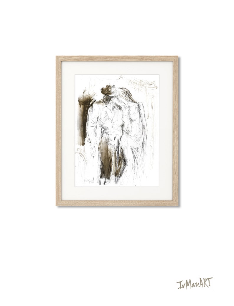 Man and Woman Wall Art Couple Art Print Abstract Figure Art - Etsy Canada