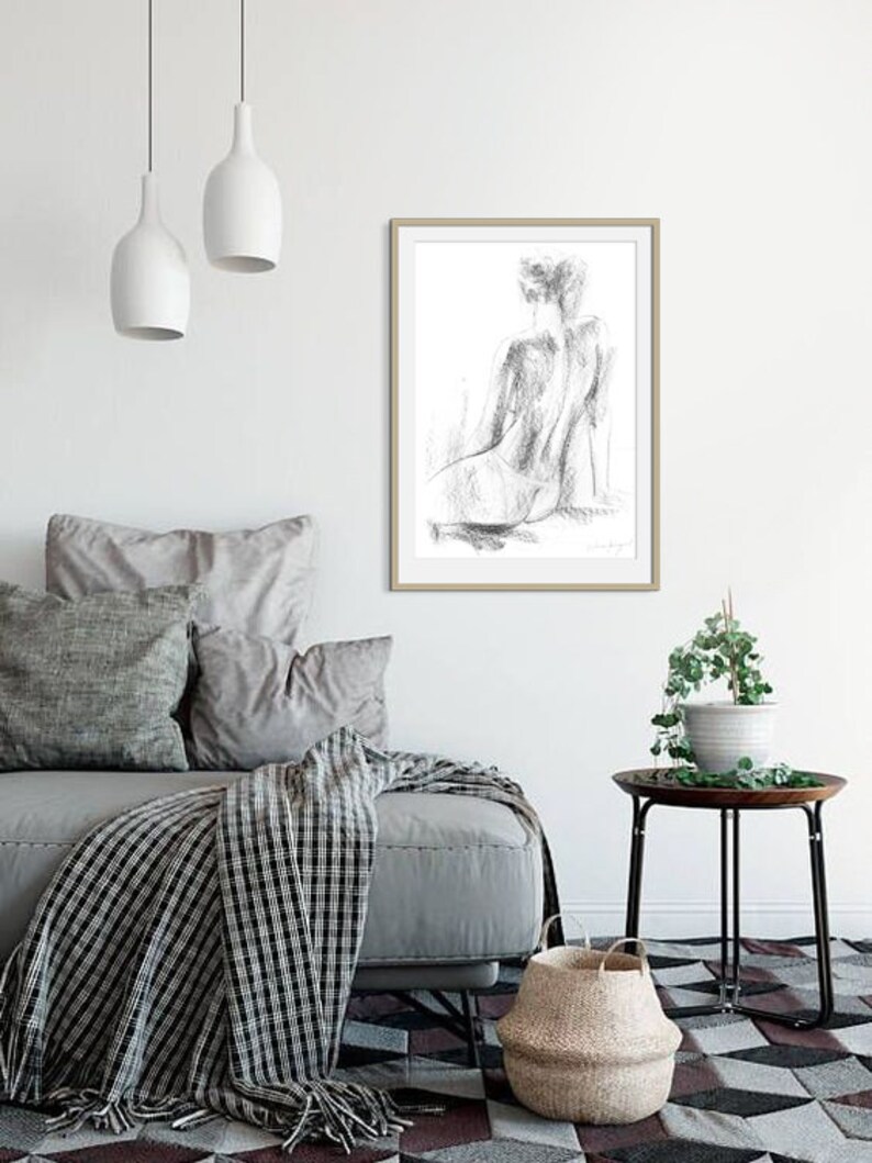 Set of 2 Prints Black and White Prints Bedroom Wall Decor Etsy