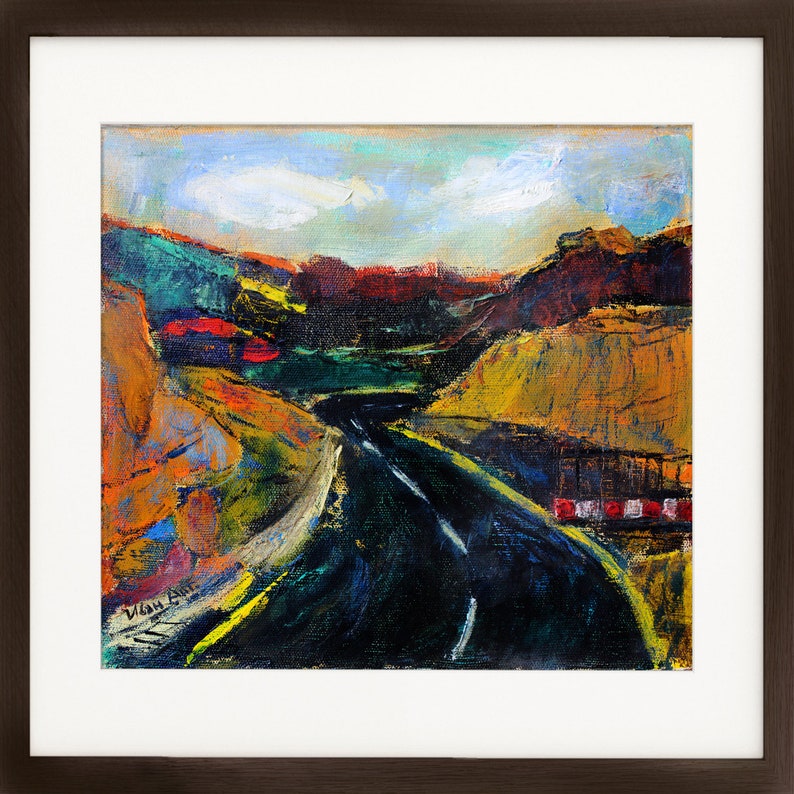 Road Print Landscape Giclee Painting Wall Decor Art Trip