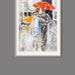 Umbrella Print Couple Wall Art Man Woman Print Valentines - Etsy