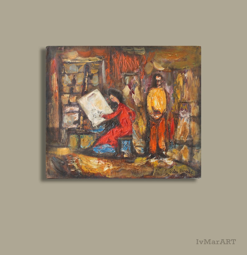 Original Impasto Oil Painting on Canvas, Palette Knife Painting, Modern ...