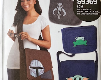 Simplicity S9369 Star Wars Mandalorian Bag Sewing Pattern Factory Folded Unused