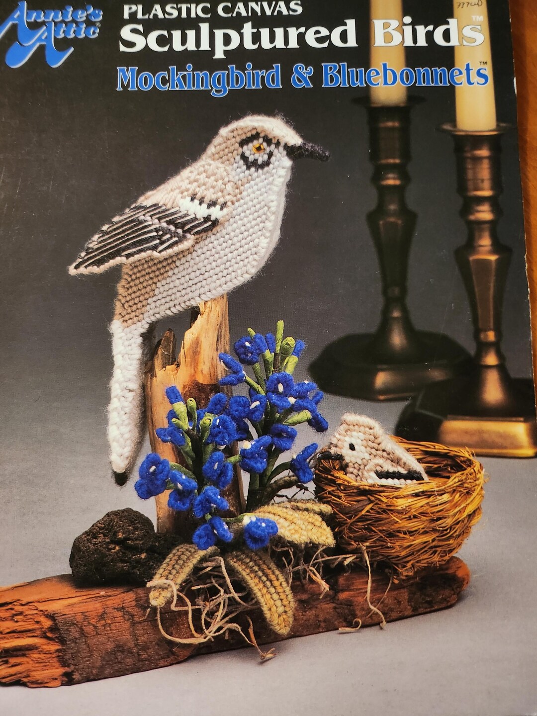 Mockingbird Feather Pattern Sculptured Bird Plastic Canvas Pattern Mockingbird and Blue Bonnets ...