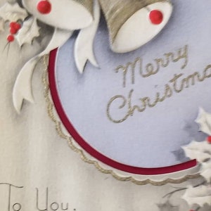 Christmas Card For You Soldier 1940s Military Used