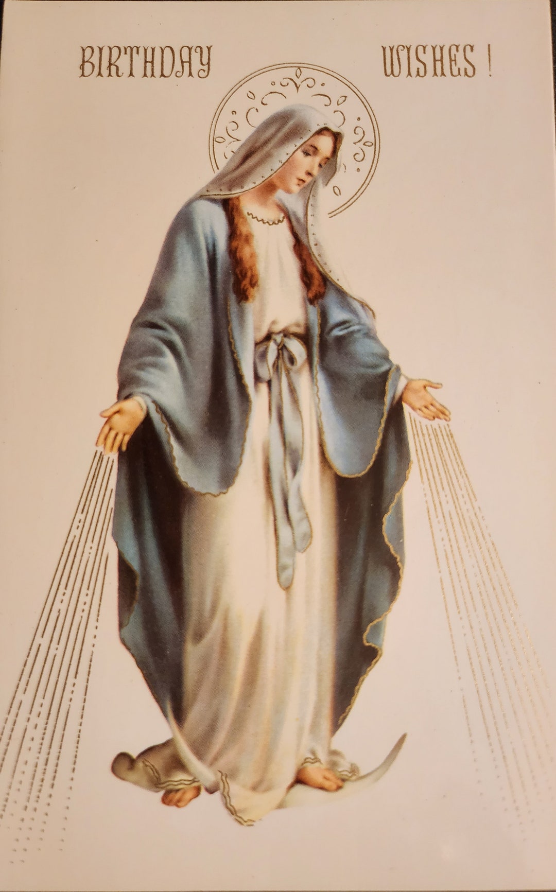Virgin Mary Birthday Wishes Card Religous Unused - Etsy