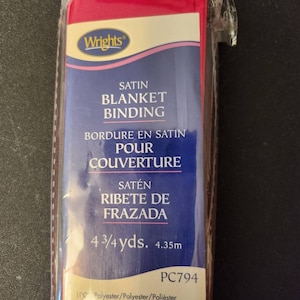Wright Products 117794672 Single Fold Satin Blanket Binding, 2 X4