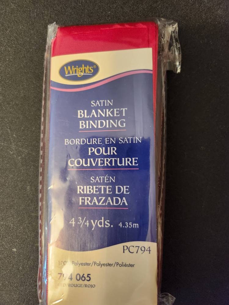 2 Satin Blanket Binding 4.75 Yards Single Fold Wrights Blanket Binding Baby  Blanket Soft Blanket Edging Blanket Trim 
