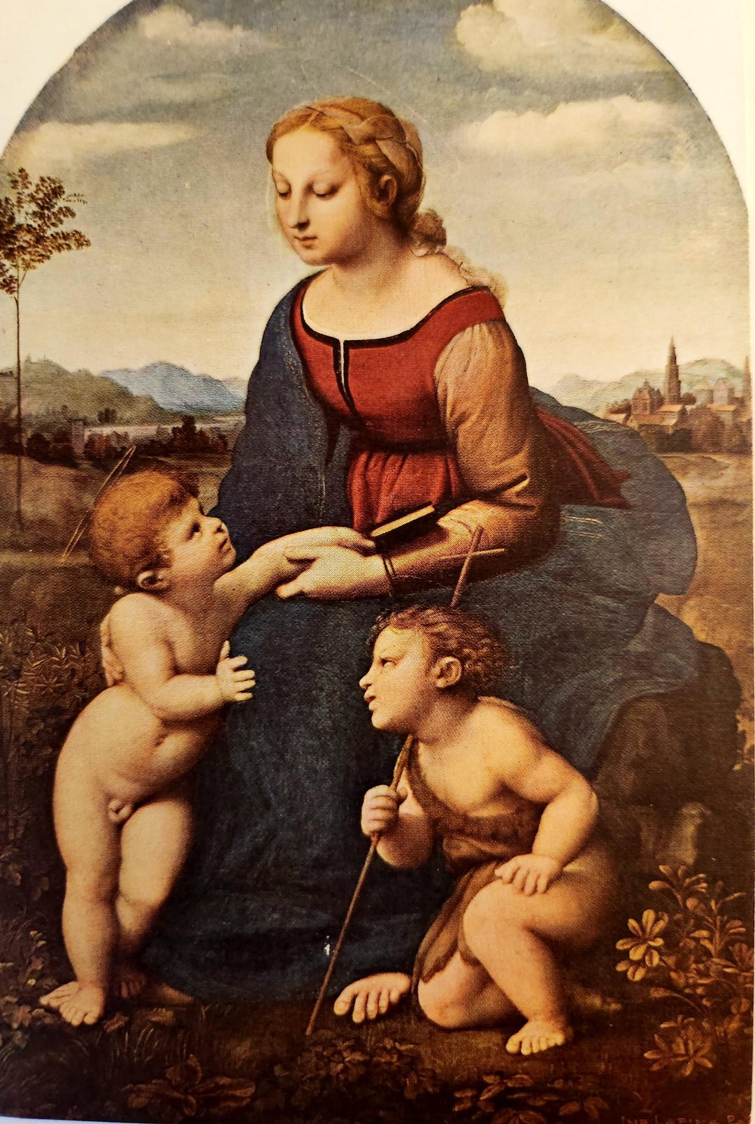 The Virgin and Child With Saint John the Baptist by Raphael Postcard ...