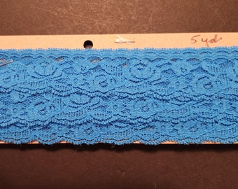 Blue Lace Trim 5 Yards by 1 Inch Sewing Crafts Cardmaking