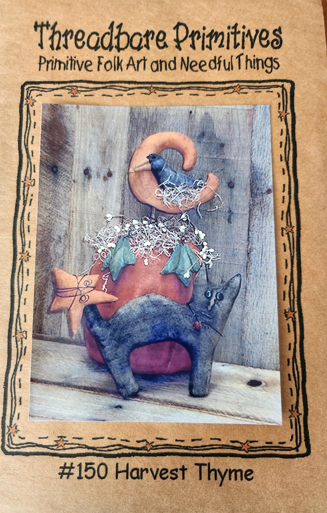 Fall Autumn Primitive Folk Art Sewing Pattern Pumpkin, Witch, and ...