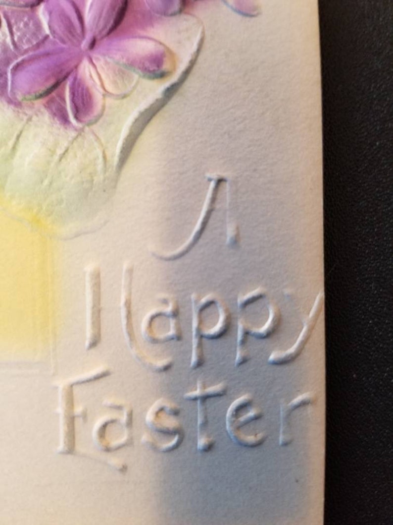 Embossed Easter Postcard Unused Divided Back Paper Emphemera